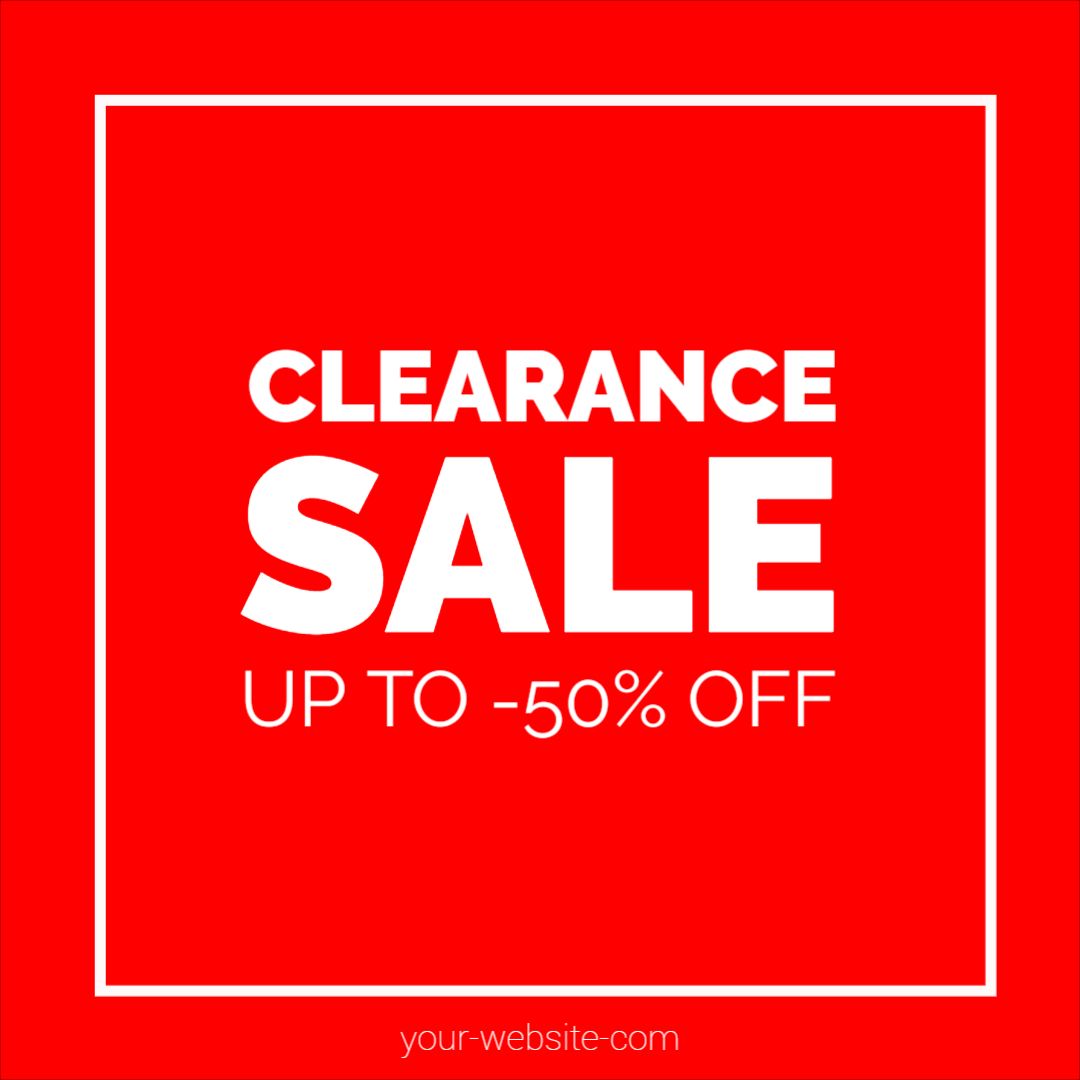 Free Clearance Discount Sale Instagram Post Template