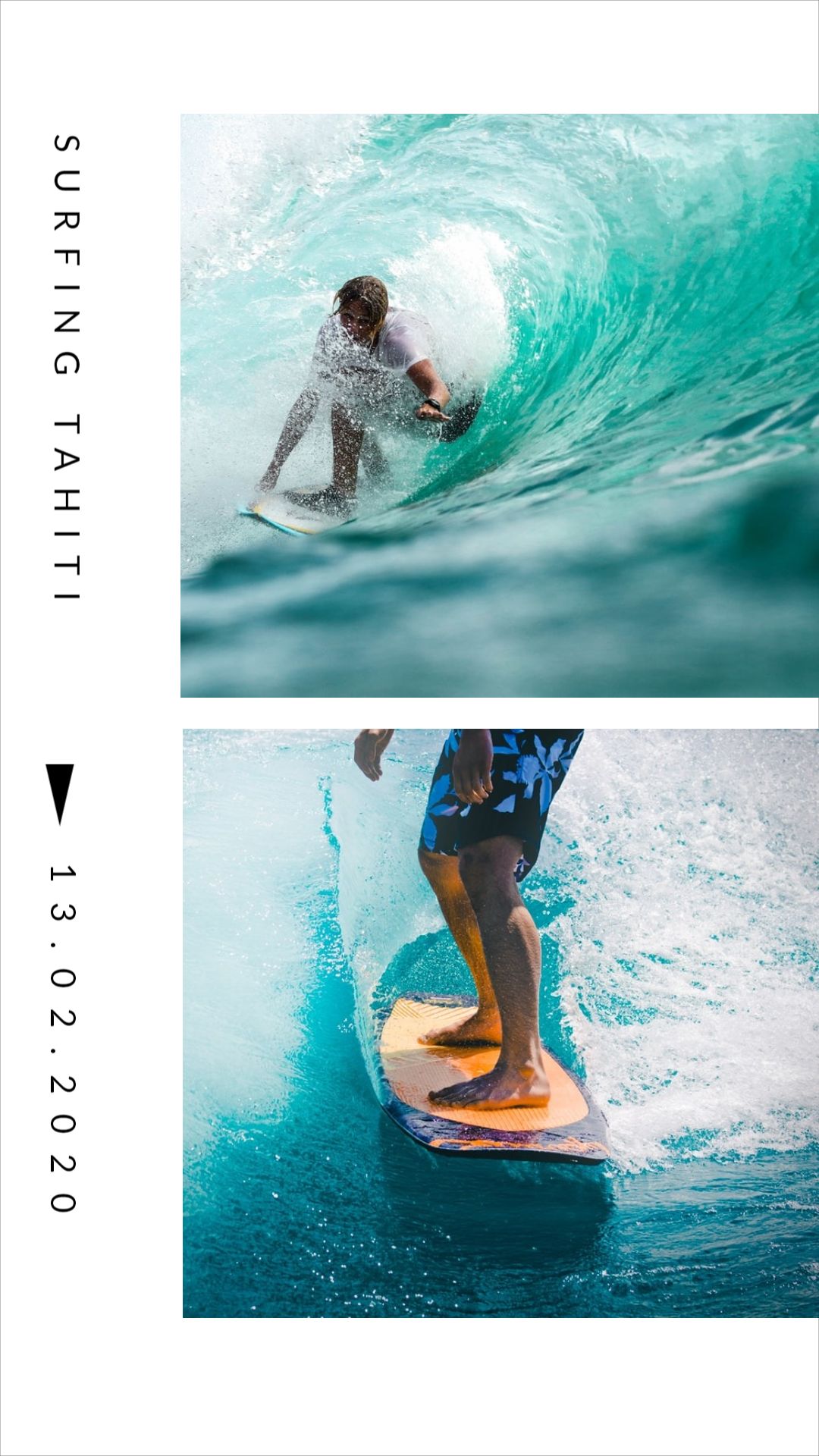 Surfing Tahiti Instagram Story Maker